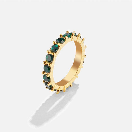 Bague en Cristal Émeraude 18K