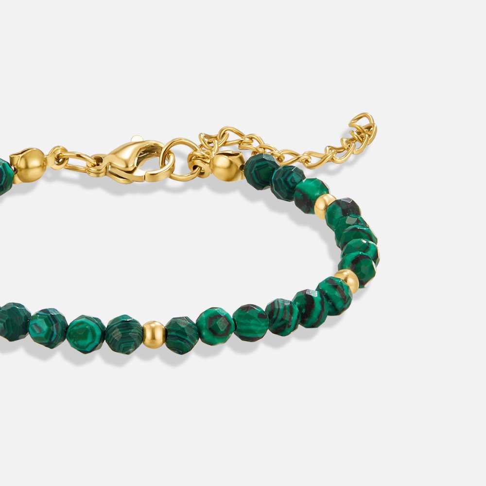 Bracelet en perles vert émeraude