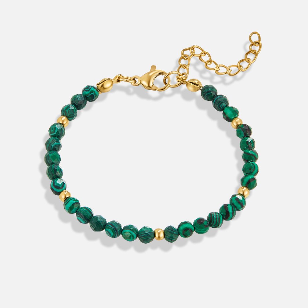 Bracelet en perles vert émeraude