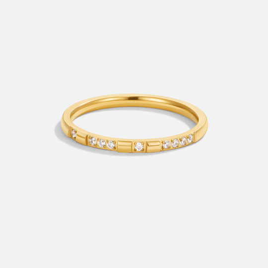 Bague en Émeri Cristal & Or