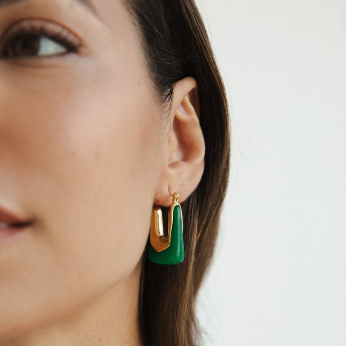 Boucles d'oreilles carrées Esme