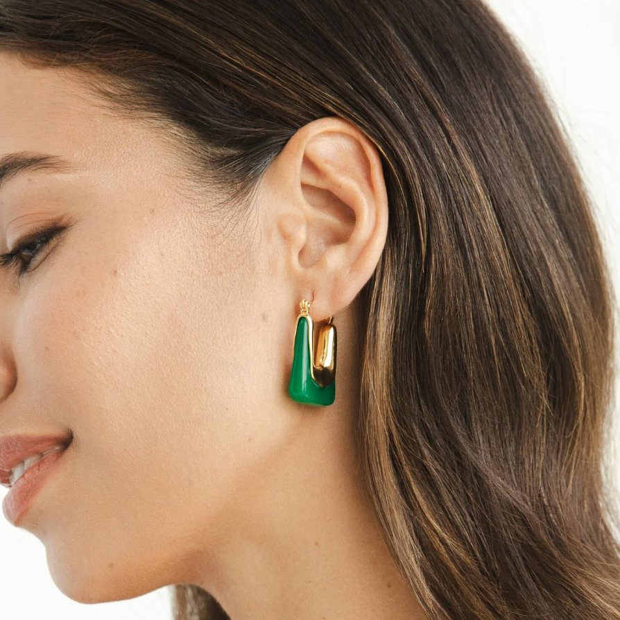 Boucles d'oreilles carrées Esme