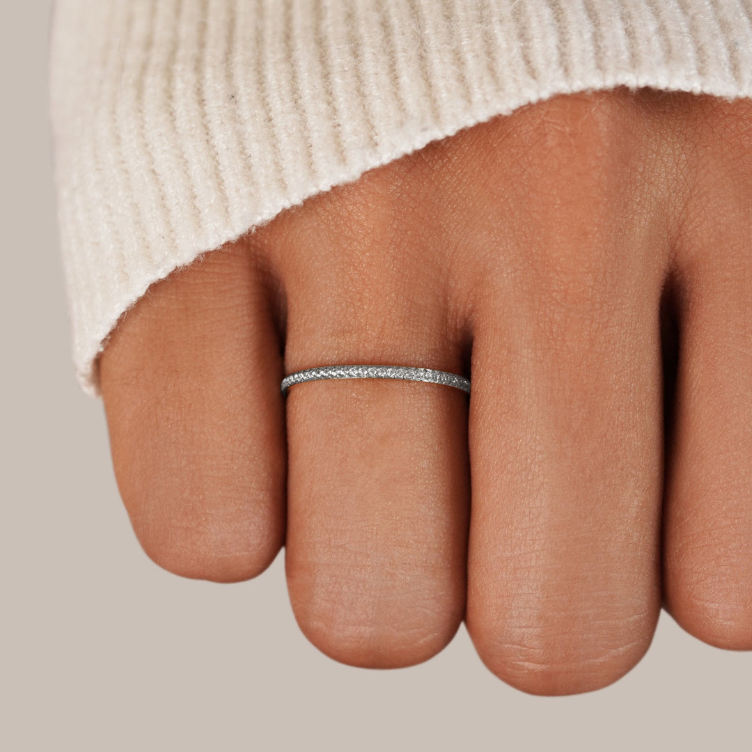 Bague en Cristal Éternité Argent