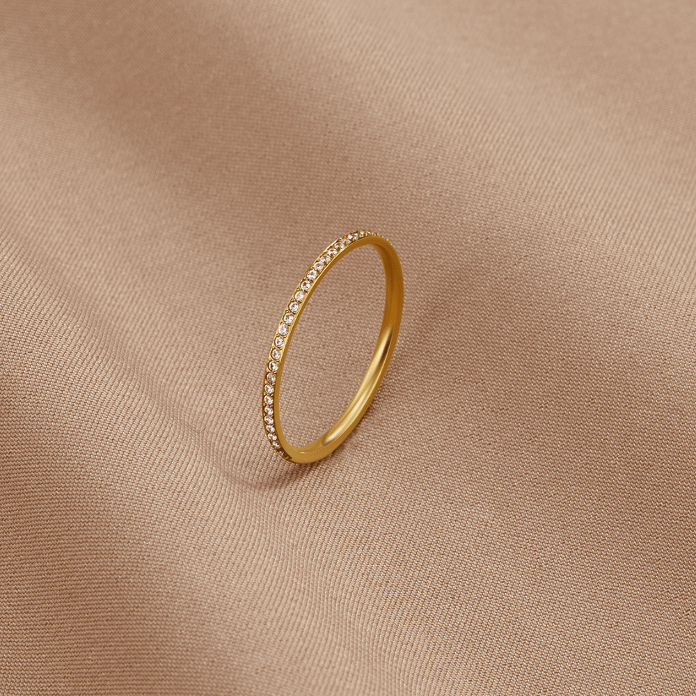 Bague en Cristal 18K Éternité