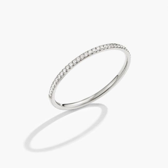 Bague en Cristal Éternité Argent