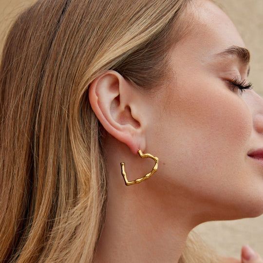 Boucles d'oreilles créoles Amour Éternel