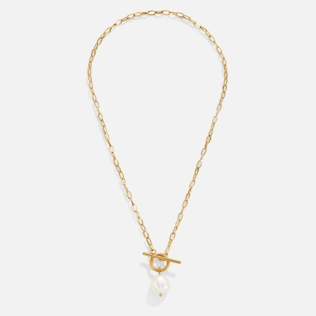 Collier en perles d'eau douce et or Eva