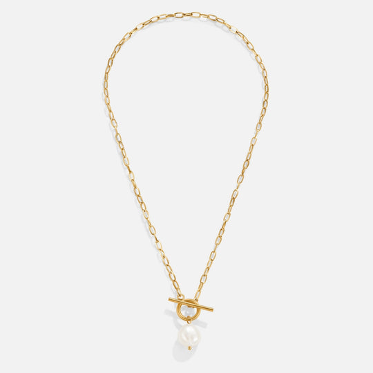 Collier en perles d'eau douce et or Eva