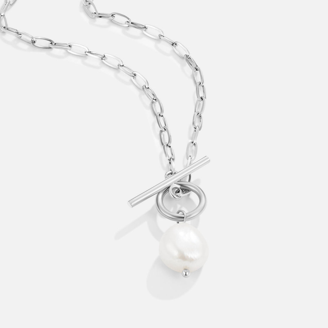 Collier en perles d'eau douce et argent Eva