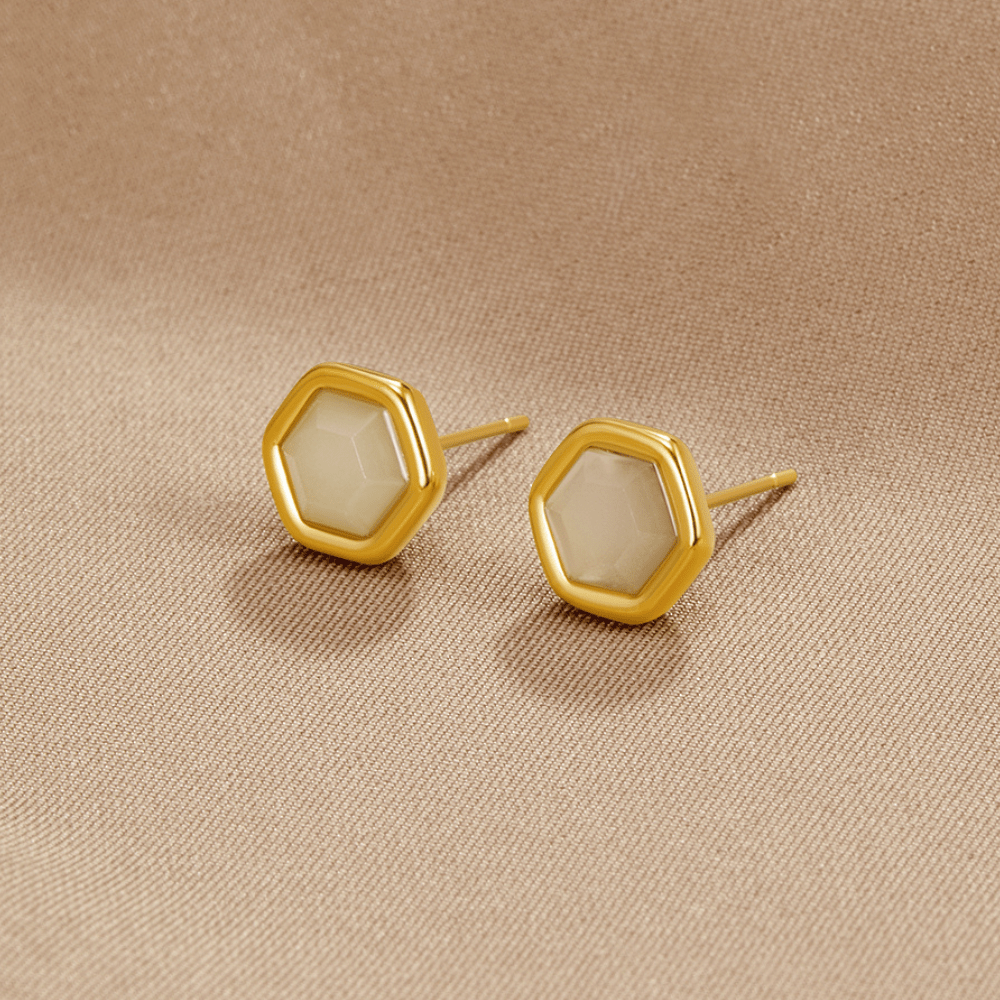 Boucles d'oreilles Stud Eva Moonstone