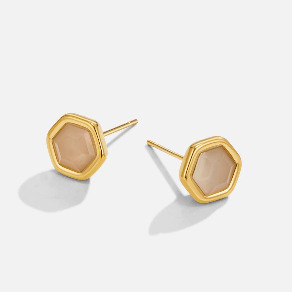 Boucles d'oreilles Stud Eva Moonstone