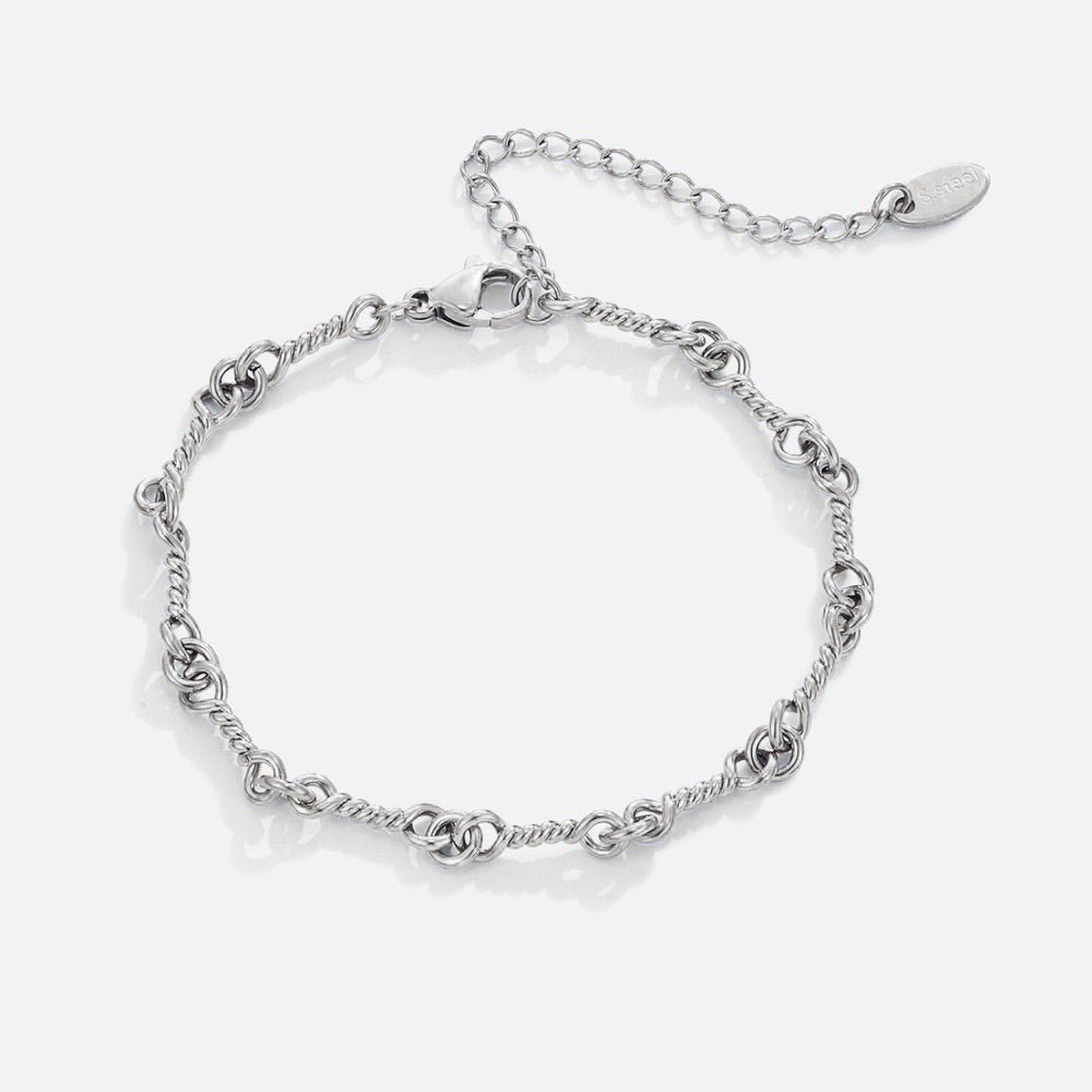 Bracelet Chaîne Nœud Argent Figaro