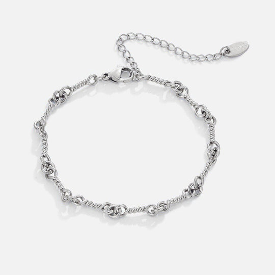 Bracelet Chaîne Nœud Argent Figaro