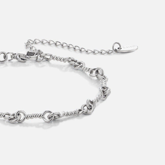 Bracelet Chaîne Nœud Argent Figaro