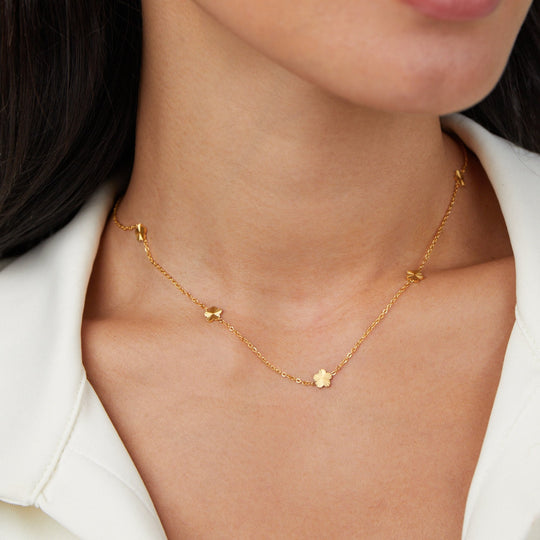 Collier Chaîne en Or 18K Flower Power
