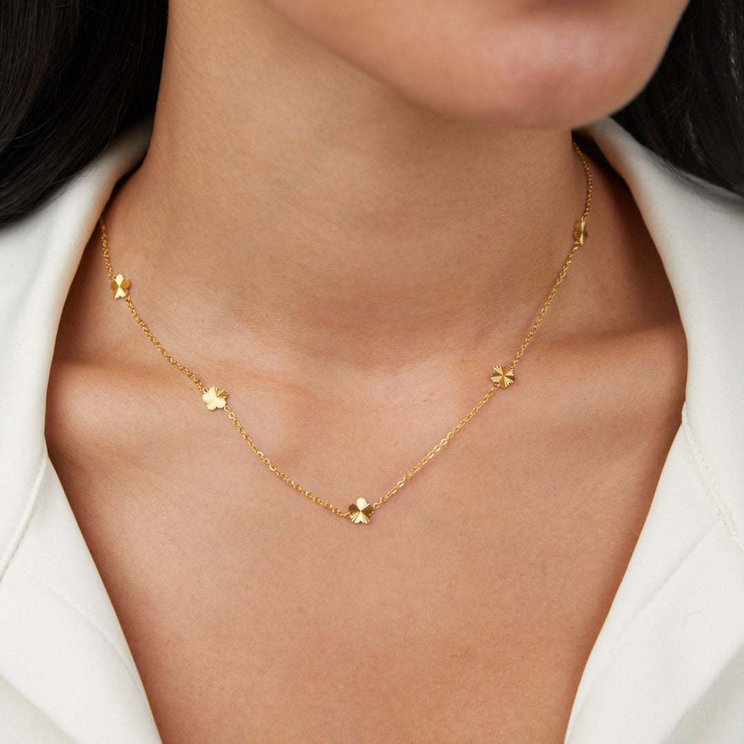 Collier Chaîne en Or 18K Flower Power