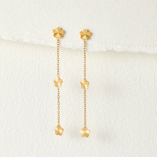 Boucles d'oreilles en goutte de pétales Flower Power