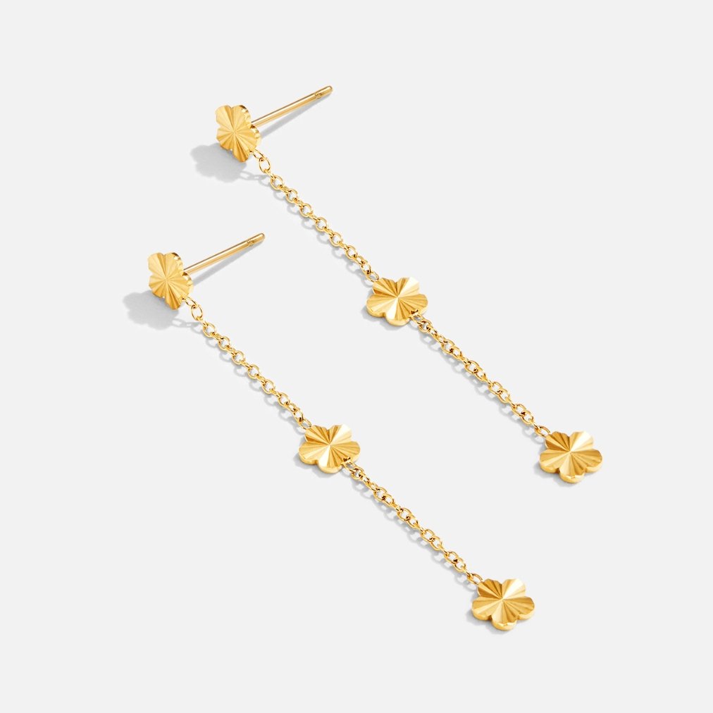 Boucles d'oreilles en goutte de pétales Flower Power