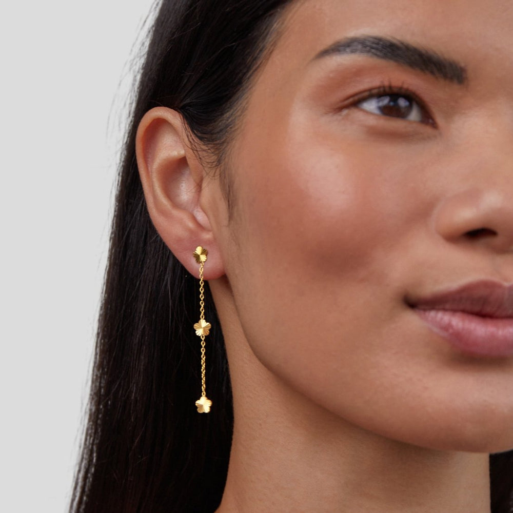 Boucles d'oreilles en goutte de pétales Flower Power