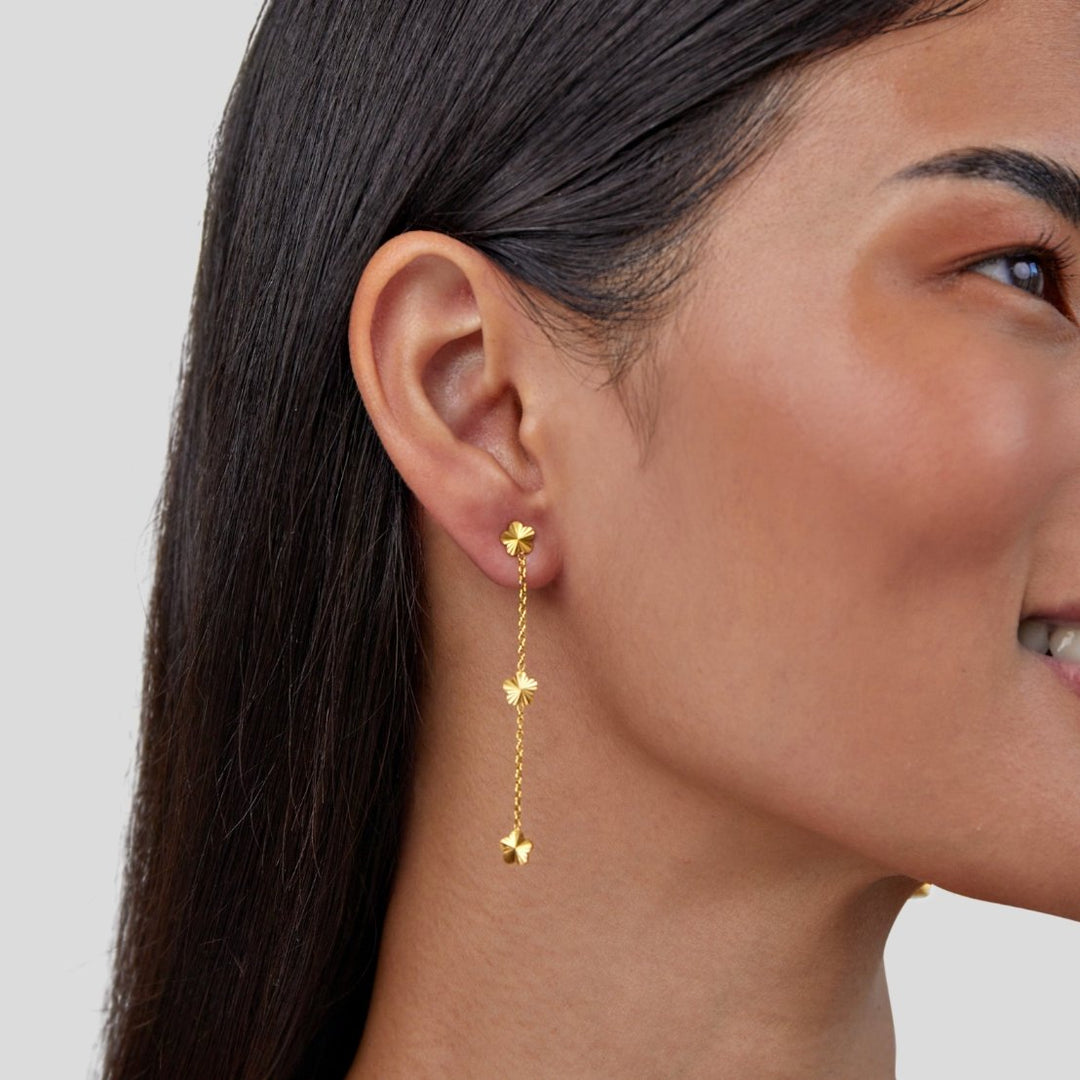 Boucles d'oreilles en goutte de pétales Flower Power