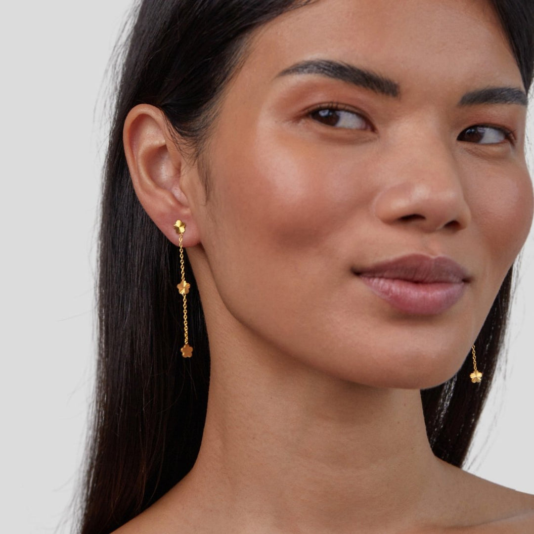 Boucles d'oreilles en goutte de pétales Flower Power