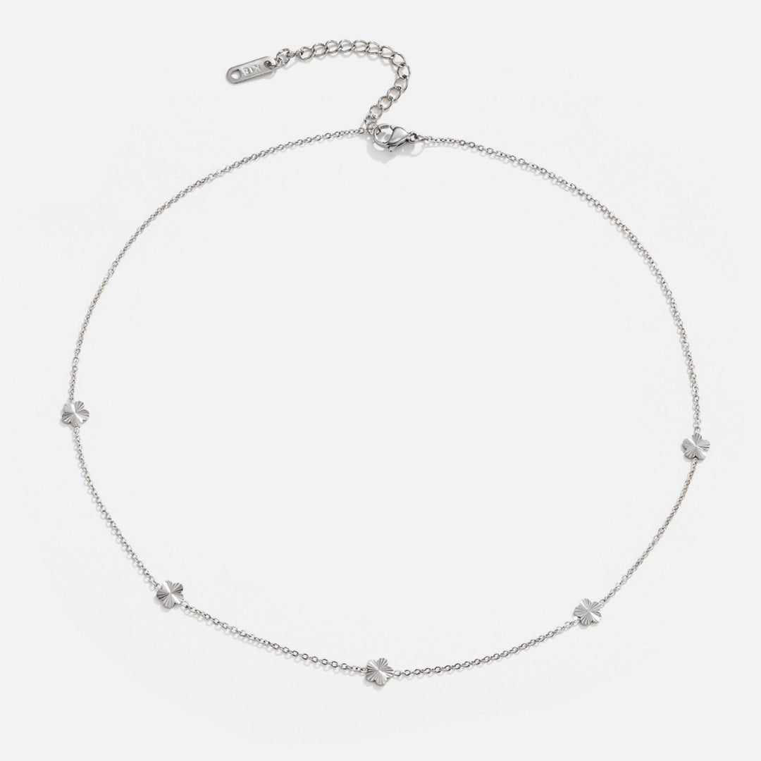Collier Argent Chaîne Flower Power