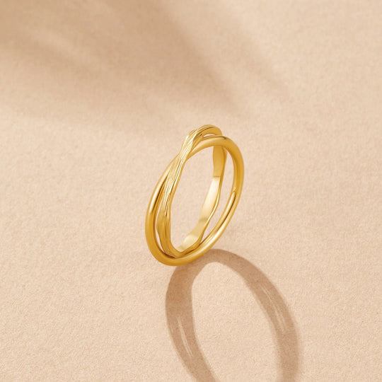 Bague en Or Éternellement Entrelacée