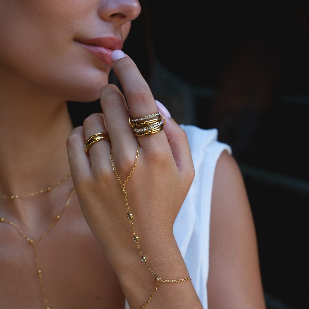 Bague Cristal et Or 'Pour Toujours'