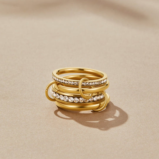 Bague Cristal et Or 'Pour Toujours'