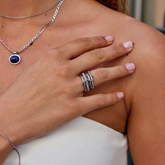 Bague en Cristal & Argent 'Pour Toujours'
