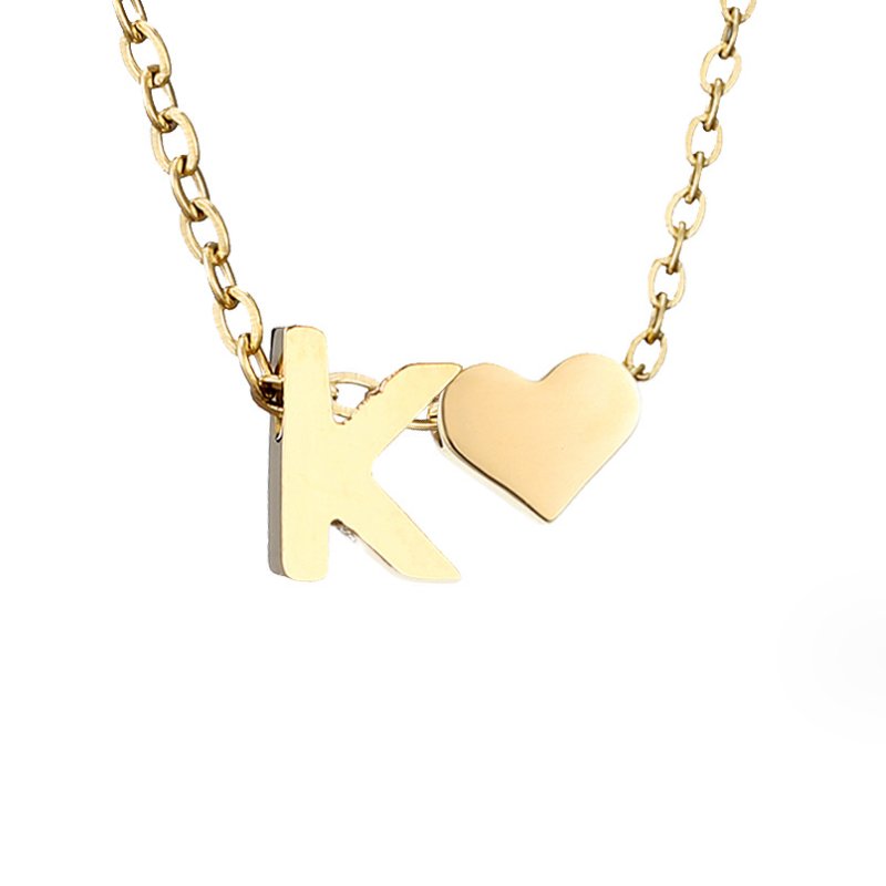 Collier en Or "Amour Éternel" et Lettre