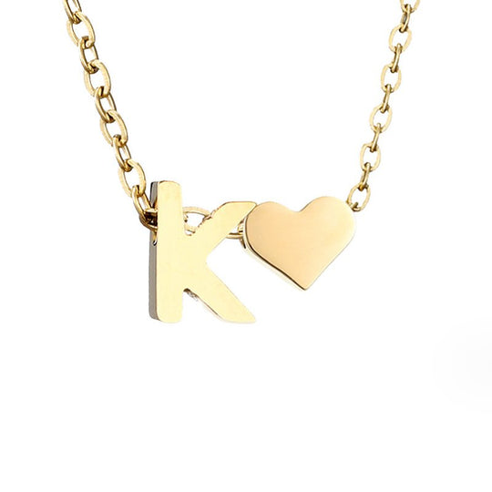 Collier en Or "Amour Éternel" et Lettre