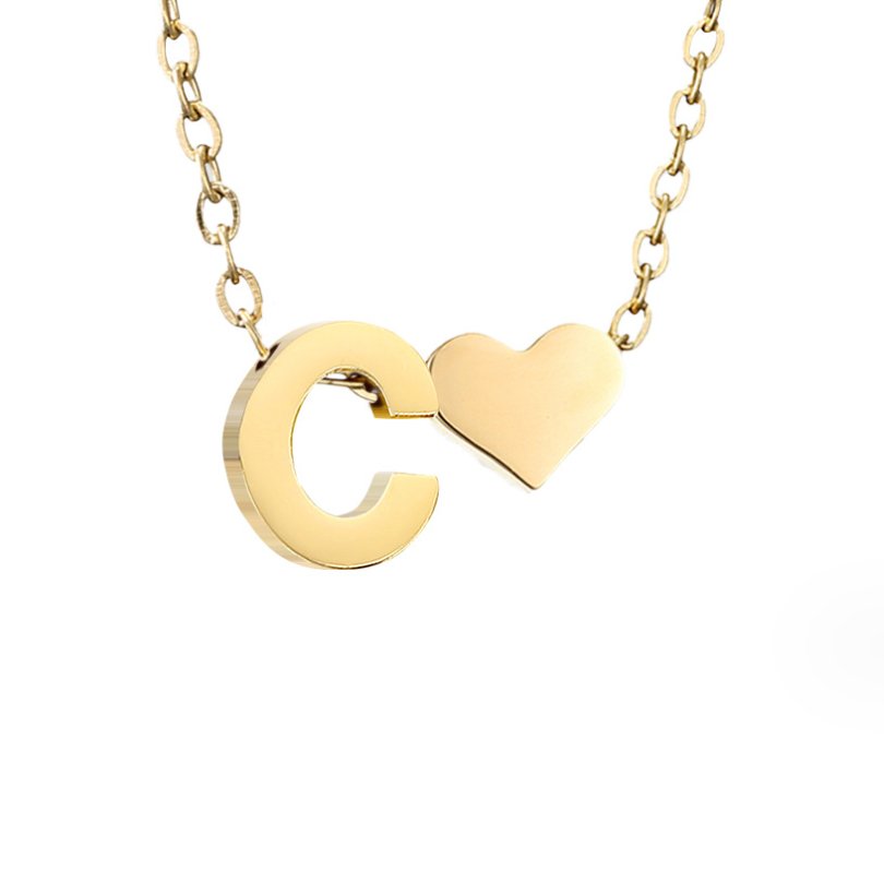 Collier en Or "Amour Éternel" et Lettre