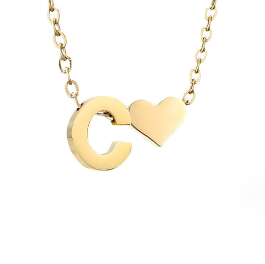 Collier en Or "Amour Éternel" et Lettre