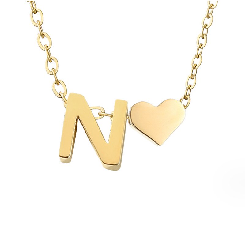 Collier en Or "Amour Éternel" et Lettre