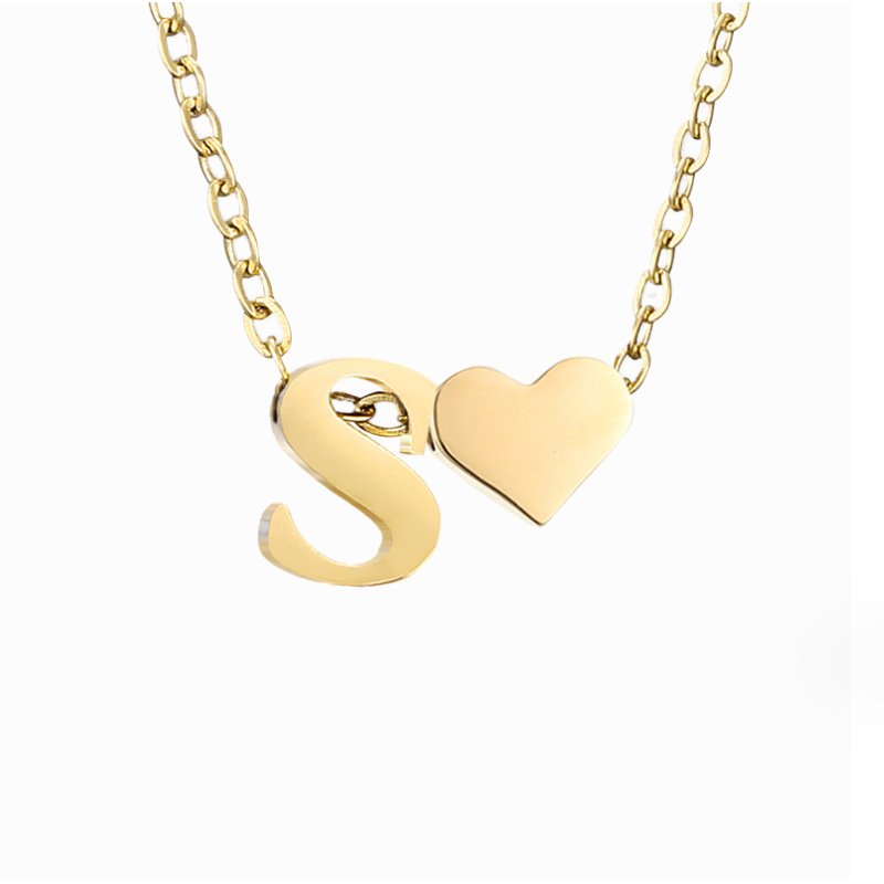 Collier en Or "Amour Éternel" et Lettre