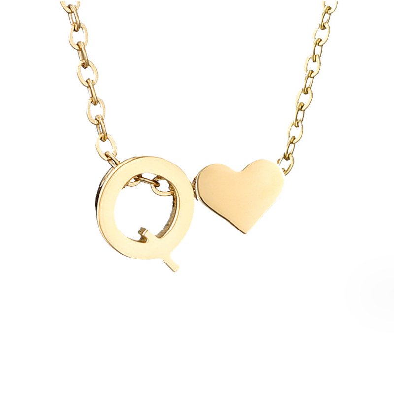 Collier en Or "Amour Éternel" et Lettre