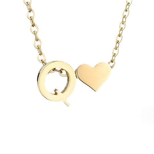 Collier en Or "Amour Éternel" et Lettre