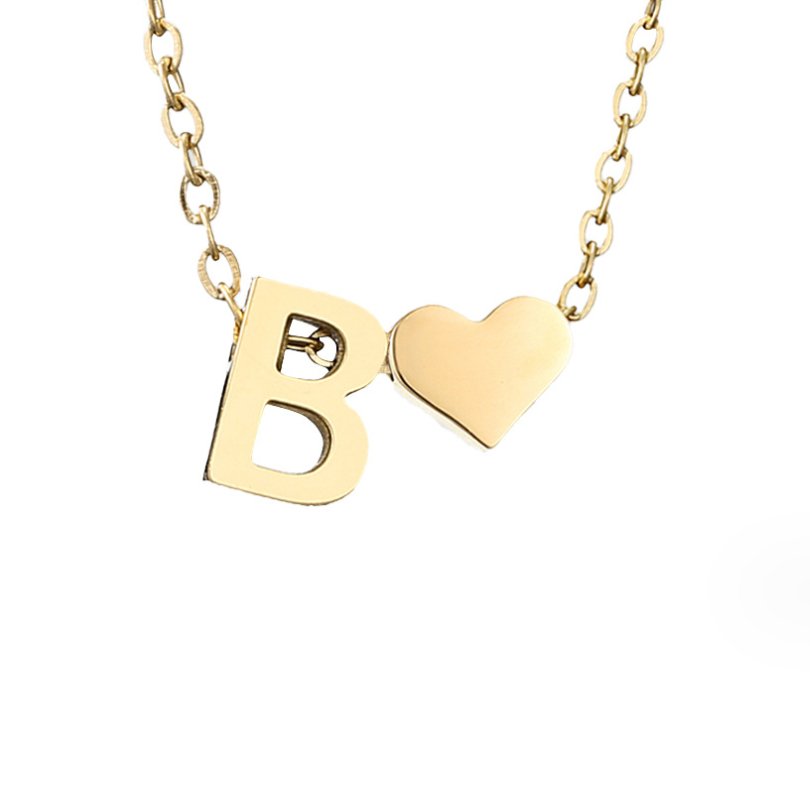 Collier en Or "Amour Éternel" et Lettre
