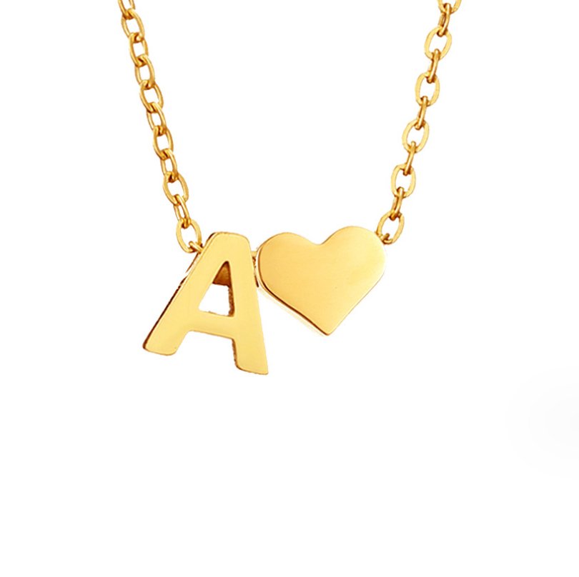 Collier en Or "Amour Éternel" et Lettre