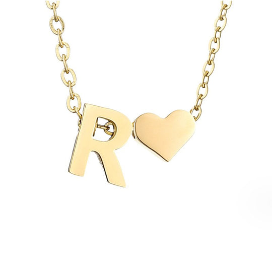 Collier en Or "Amour Éternel" et Lettre