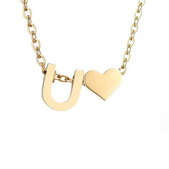 Collier en Or "Amour Éternel" et Lettre