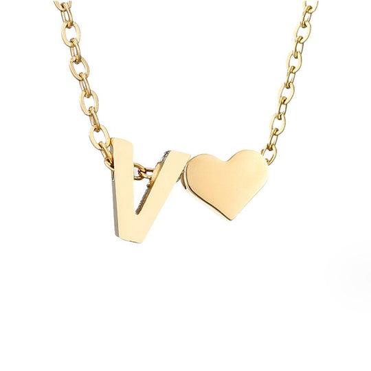 Collier en Or "Amour Éternel" et Lettre