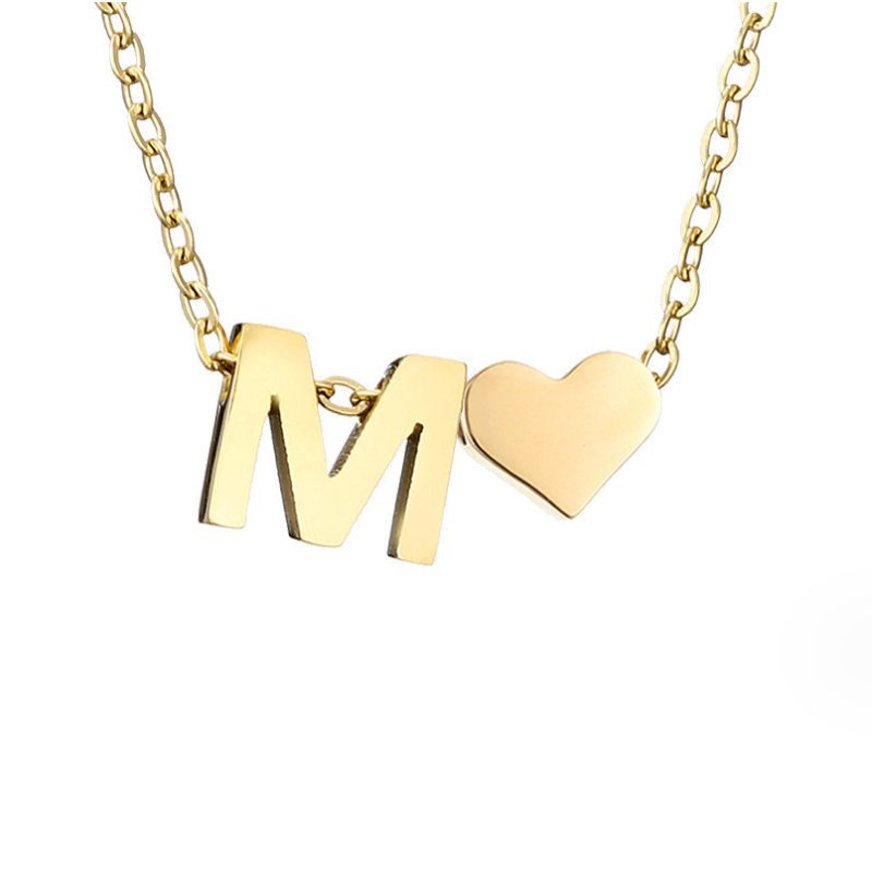 Collier en Or "Amour Éternel" et Lettre
