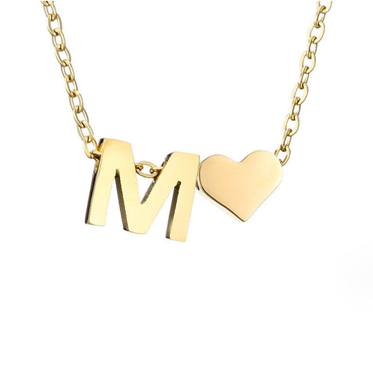 Collier en Or "Amour Éternel" et Lettre