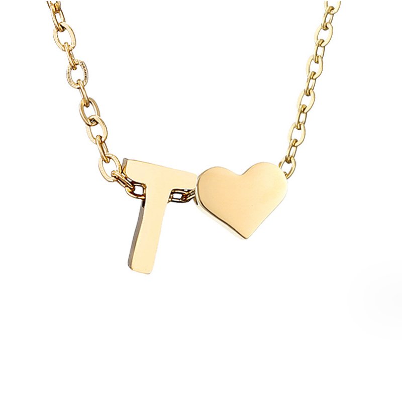Collier en Or "Amour Éternel" et Lettre