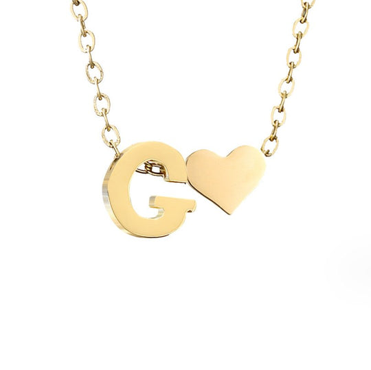 Collier en Or "Amour Éternel" et Lettre