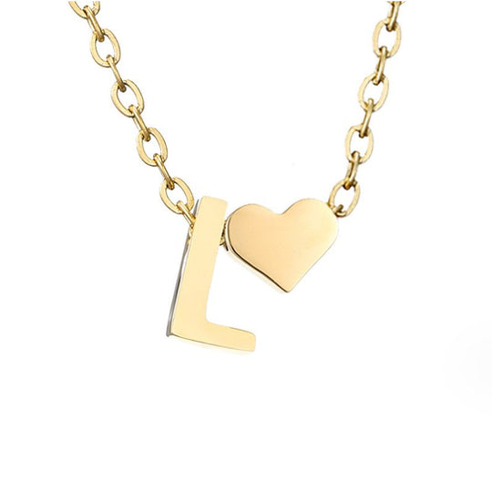 Collier en Or "Amour Éternel" et Lettre