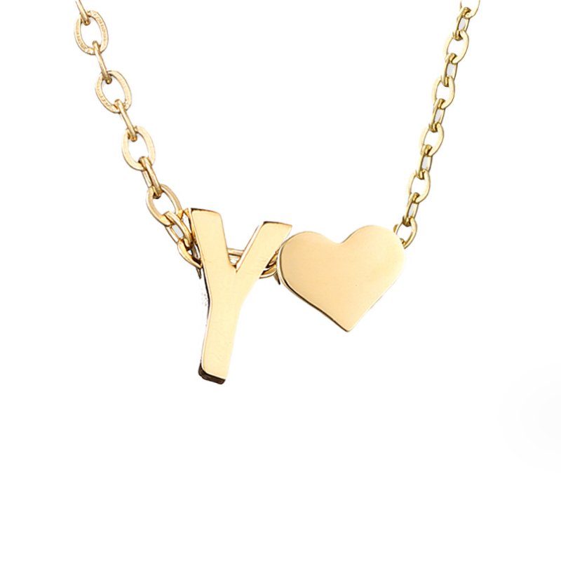 Collier en Or "Amour Éternel" et Lettre