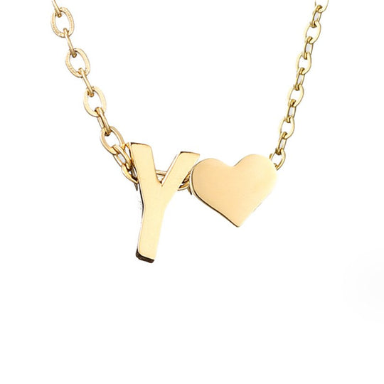 Collier en Or "Amour Éternel" et Lettre